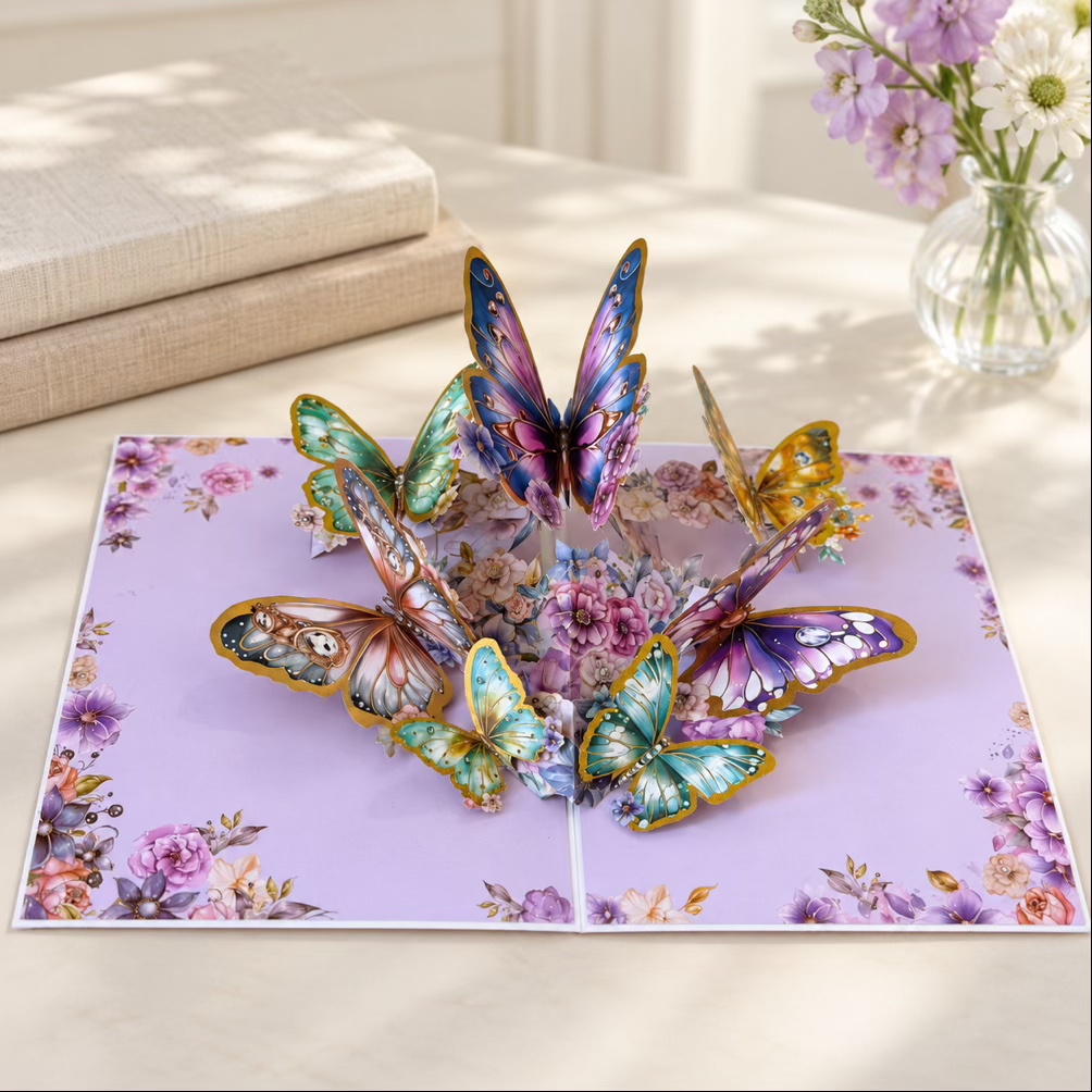 Lavender Dreams 3D Pop-Up Card