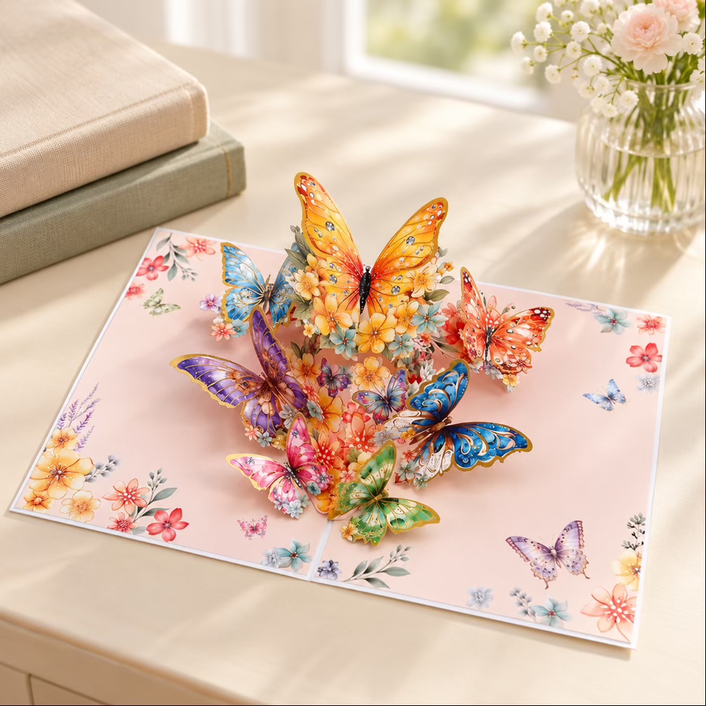 Butterfly Garden 3D Pop-Up Card